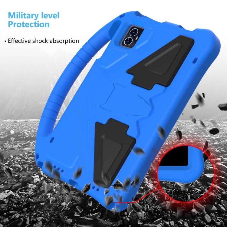 For Blackview Tab 80 10.1 2023 EVA Shockproof Tablet Case with Holder(Blue)