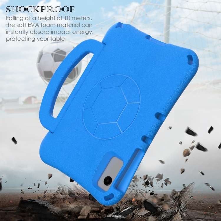 For Samsung Galaxy Tab A9+ 10.95 2023 Handle Football Shaped EVA Shockproof Tablet Case(Blue)