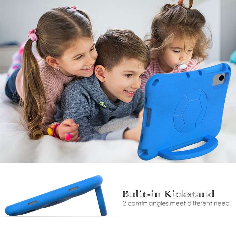 For Samsung Galaxy Tab A9+ 10.95 2023 Handle Football Shaped EVA Shockproof Tablet Case(Blue)