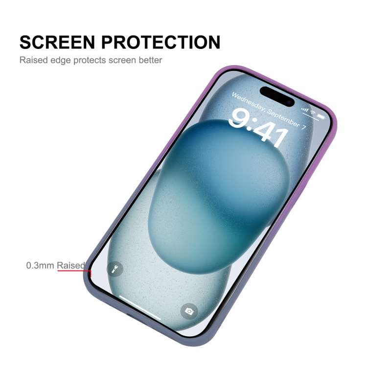 For iPhone 15 Pro ENKAY Hat-Prince MagSafe Rainbow Gradient Silicone Phone Case with Lens Film(Pink