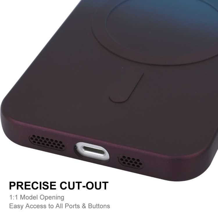 For iPhone 15 Pro ENKAY Hat-Prince MagSafe Rainbow Gradient Silicone Phone Case with Lens Film(Pink