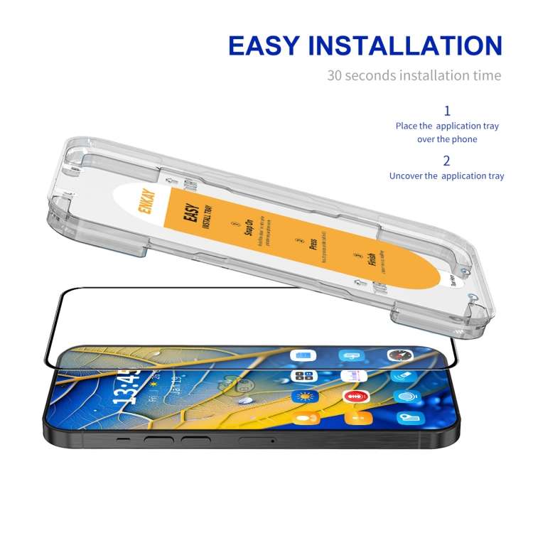 For Samsung Galaxy S23 FE 5G ENKAY Easy Install High Alumina Silicon Full Glass Film