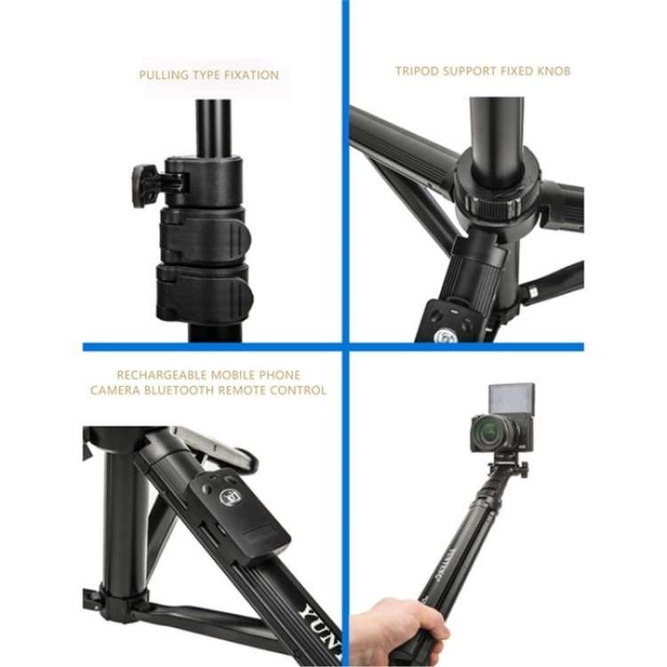 YUNTENG VCT-91666 Bluetooth Selfie Stick Camera Phone Holder Extendable Tripod Stand