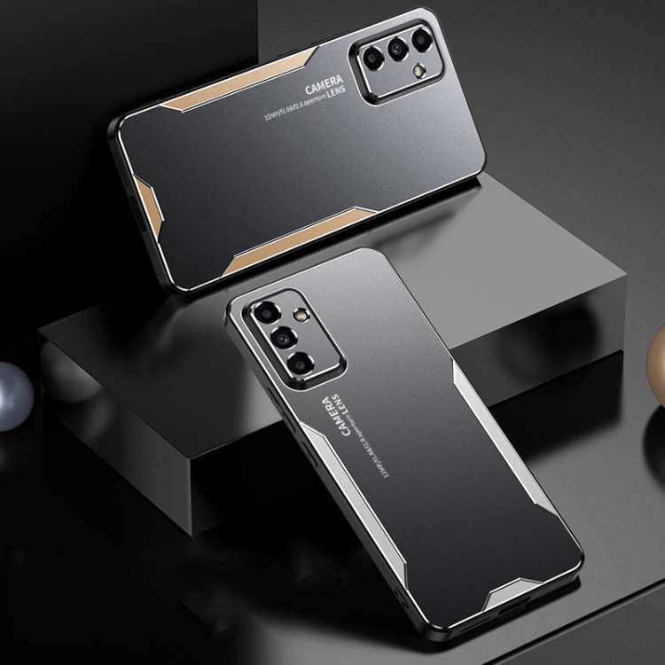 For Samsung Galaxy A35 5G Blade Series TPU Hybrid Metal Phone Case(Gold)