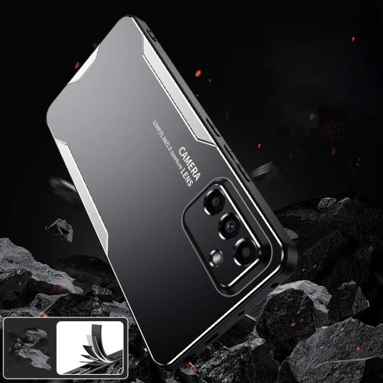 For Samsung Galaxy A35 5G Blade Series TPU Hybrid Metal Phone Case(Gold)