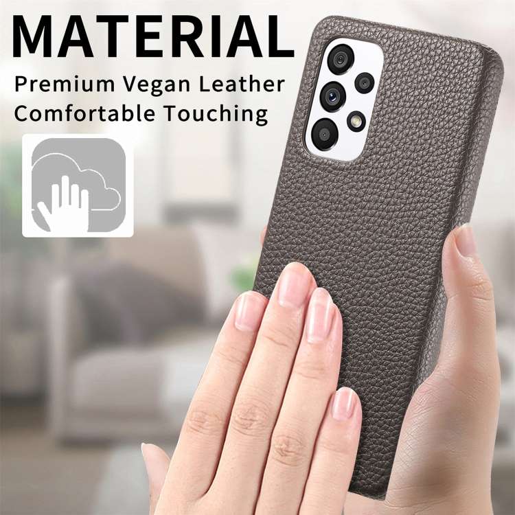 For Samsung Galaxy A52 5G Litchi Oil Edge Leather Back Phone Case(Grey)