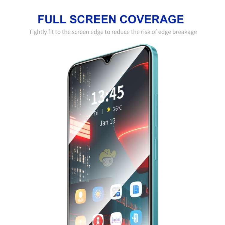 For Realme Narzo 50 5G 5pcs ENKAY Full Glue High Aluminum-silicon Tempered Glass Film