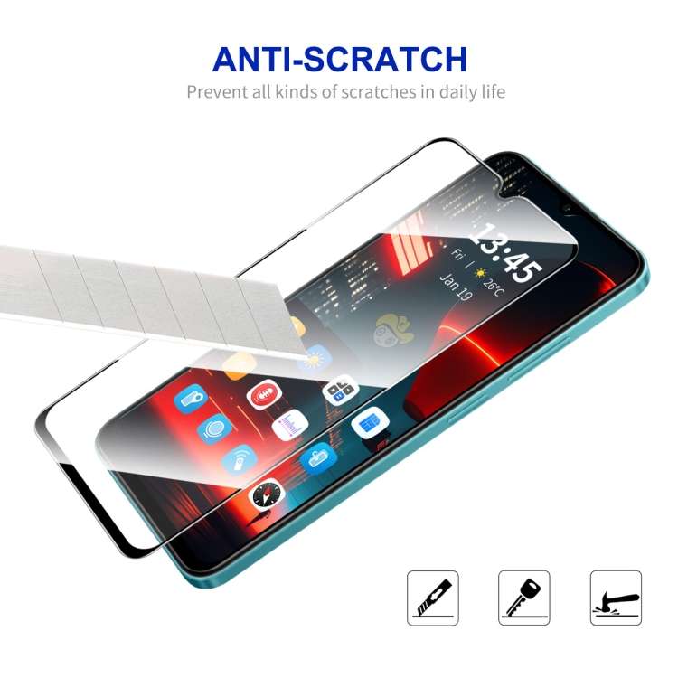 For Realme Narzo 50 5G 5pcs ENKAY Full Glue High Aluminum-silicon Tempered Glass Film