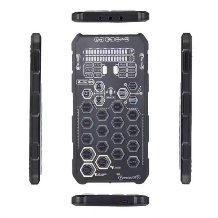K9 Live Sound Card DJ Mixer Voice Changer Audio Mixer