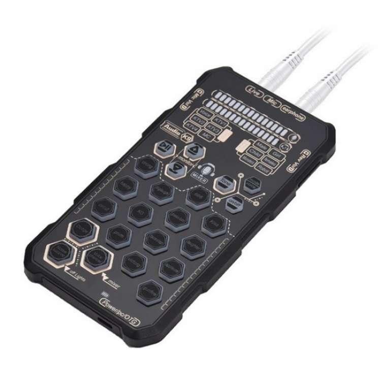 K9 Live Sound Card DJ Mixer Voice Changer Audio Mixer