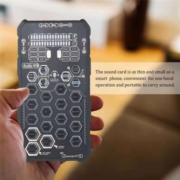 K9 Live Sound Card DJ Mixer Voice Changer Audio Mixer