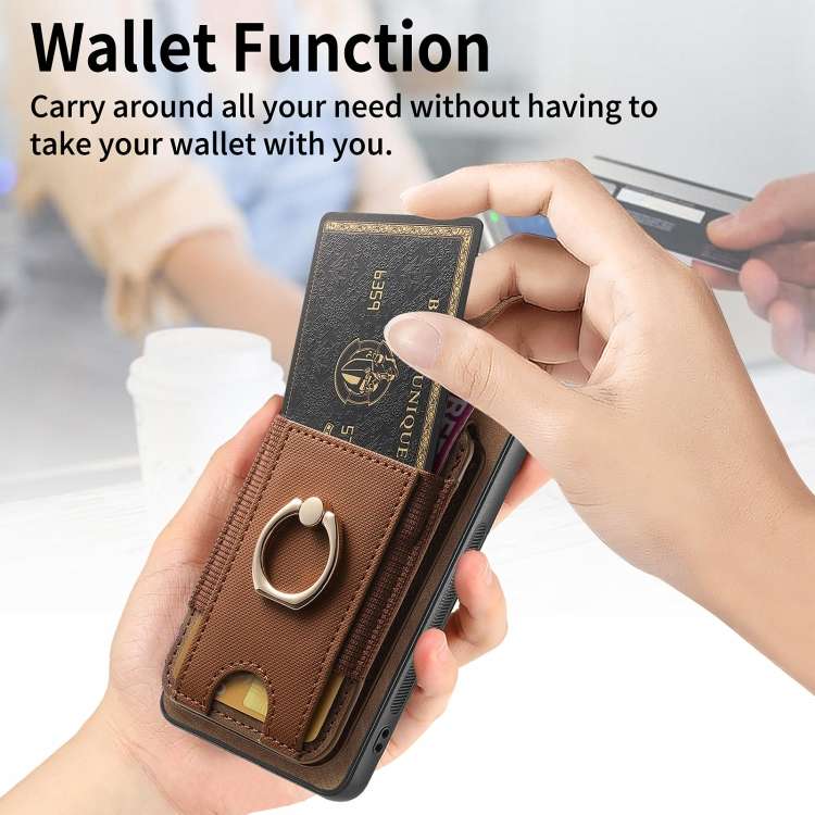For Xiaomi Redmi 10C Retro Splitable Magnetic Stand Card Bag Leather Phone Case(Brown)