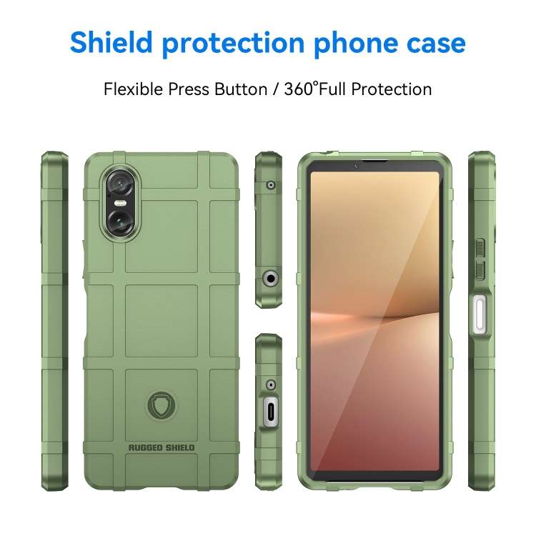 For Sony Xperia 10 VI Full Coverage Shockproof TPU Phone Case(Army Green)