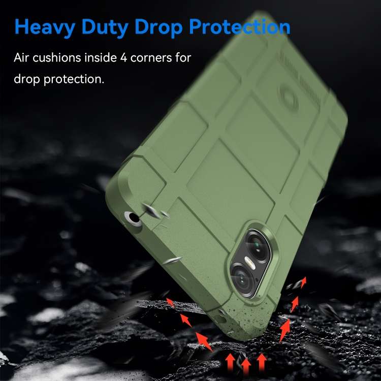 For Sony Xperia 10 VI Full Coverage Shockproof TPU Phone Case(Army Green)