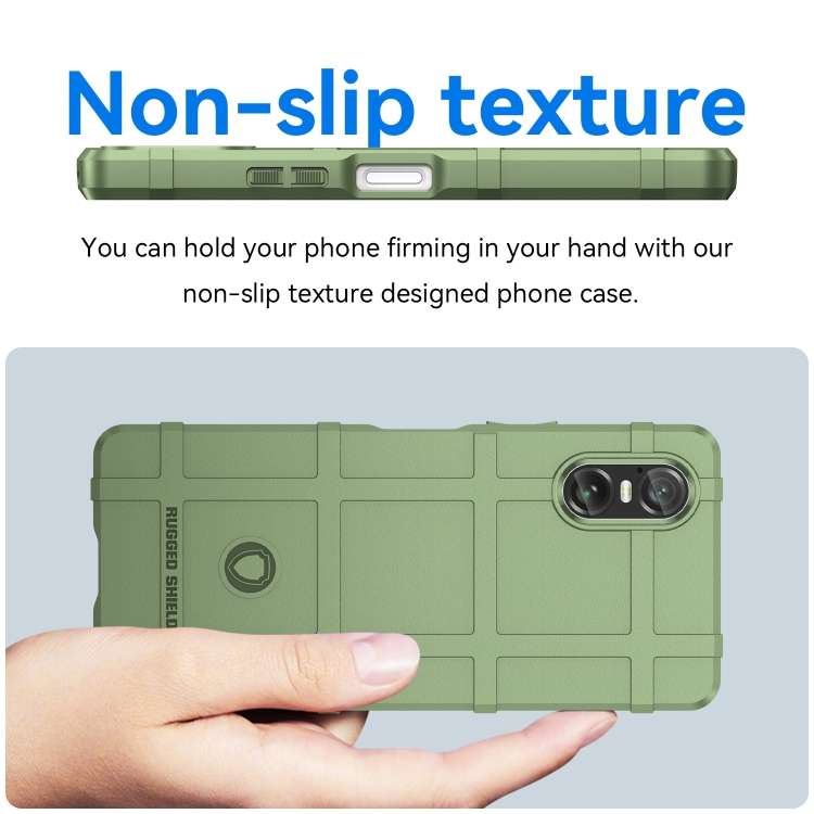 For Sony Xperia 10 VI Full Coverage Shockproof TPU Phone Case(Army Green)
