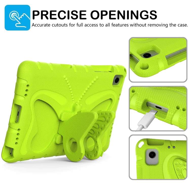 For Samsung Galaxy Tab A9+ X210/X216 Butterfly Bracket EVA Shockproof Tablet Case(Grass Green)