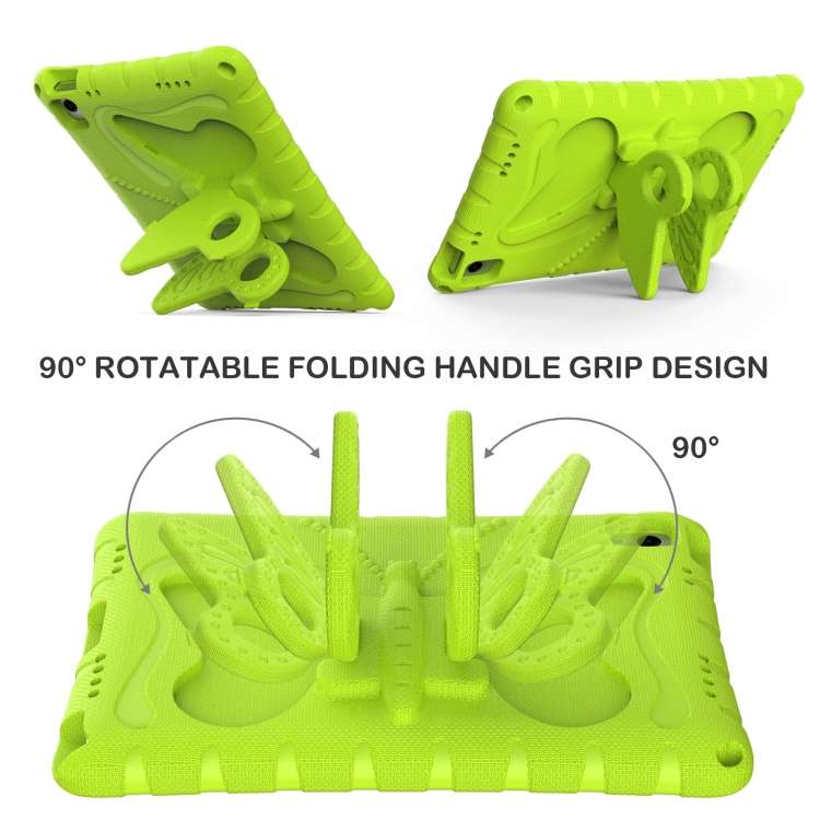 For Samsung Galaxy Tab A9+ X210/X216 Butterfly Bracket EVA Shockproof Tablet Case(Grass Green)