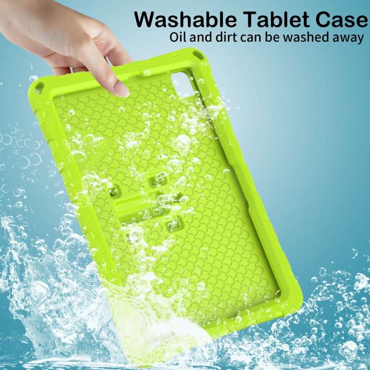 For Samsung Galaxy Tab A9+ X210/X216 Butterfly Bracket EVA Shockproof Tablet Case(Grass Green)