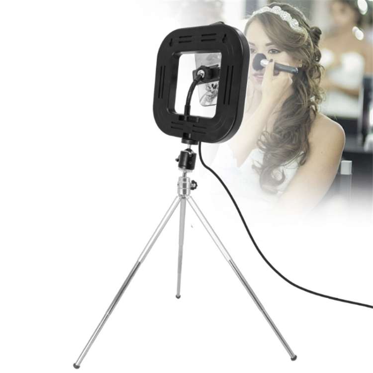 XWJ-D21C Dimmable LED Square Light With Tripod Net Red Live Fill Light Phone Holder