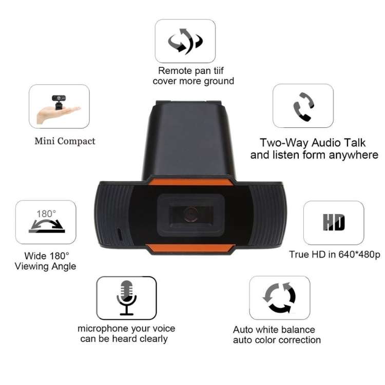 Webcam HD 480P PC Camera for Skype for Android TV   Rotatable Computer Camera USB Web Cam