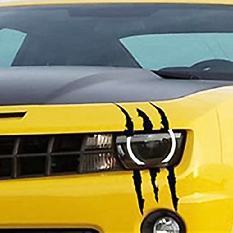 2 PCS Reflective Car Sticker Monster Scratch Stripe Claw Marks Car Auto Headlight Decoration Vinyl D