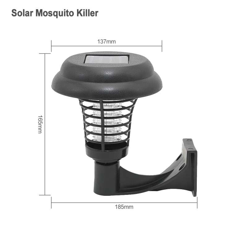 LED Solar Power Mosquito Repellent Bug Zapper Killer UV Lamp Insect Pest Outdoor Garden Lawn Landsca