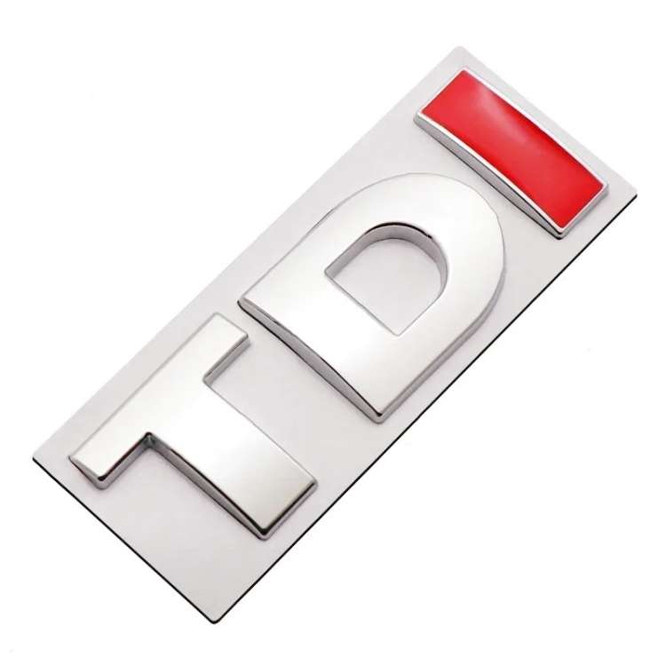 DIY TDI 3D Badge Emblem Decal Car Sticker, Random Color Delivery