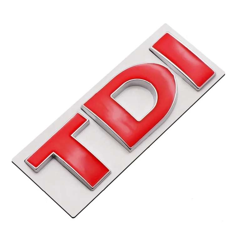 DIY TDI 3D Badge Emblem Decal Car Sticker, Random Color Delivery