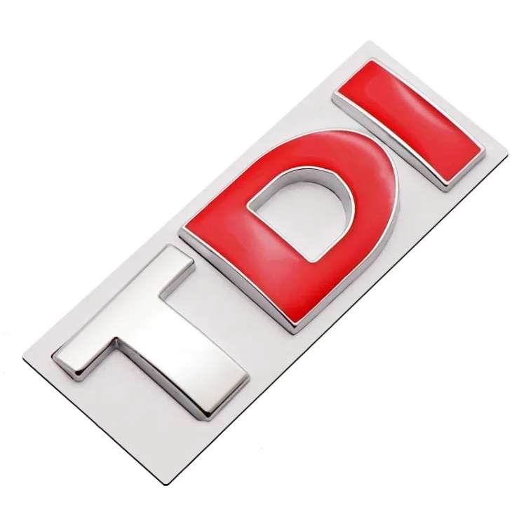 DIY TDI 3D Badge Emblem Decal Car Sticker, Random Color Delivery