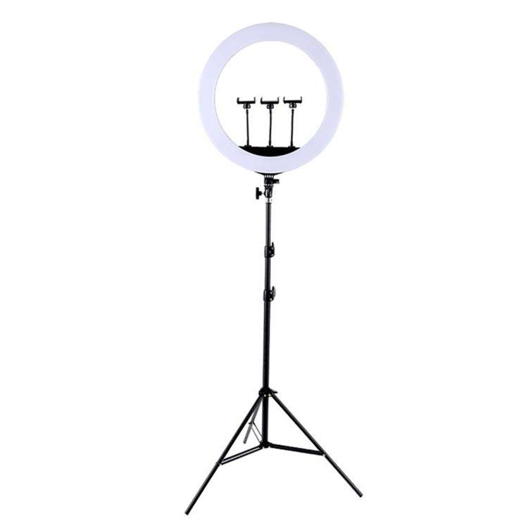 HQ-21N 21 inch 52.5cm LED Ring Vlogging Photography Video Lights Kits with Remote Control & Phone Cl