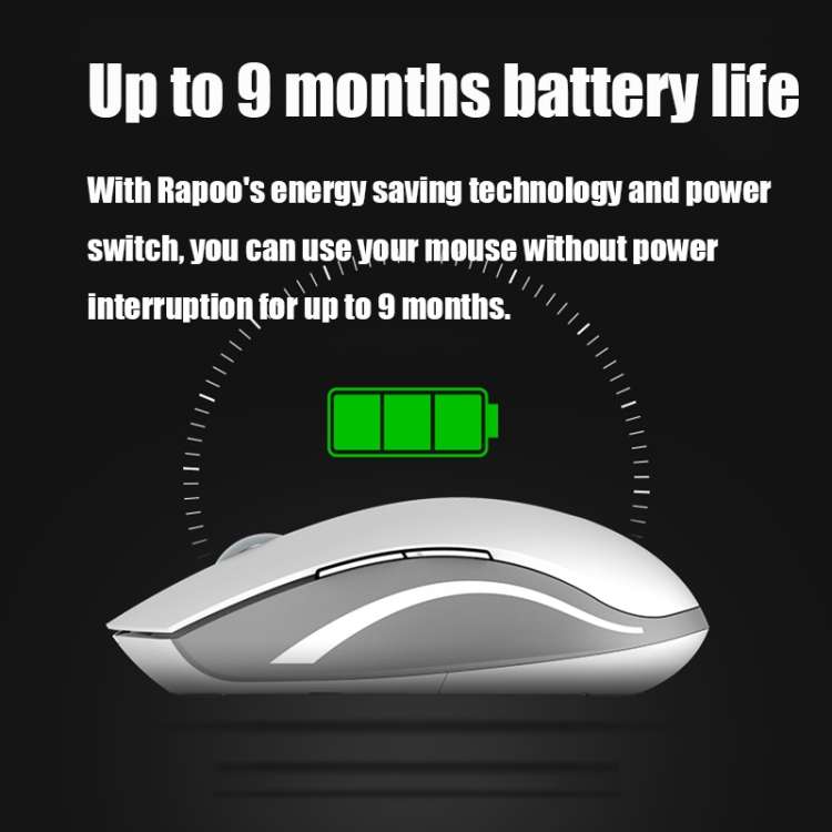 Rapoo 7200M 1600 DPI 6 Buttons 2.4GHz Wireless Bluetooth 4.0 Multi-modes Mouse Notebook Office Mute