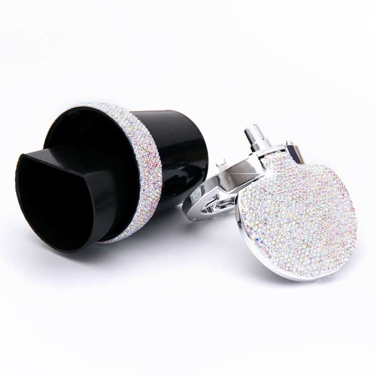Studded Diamond Car Ashtray with Led Lamp(AB)