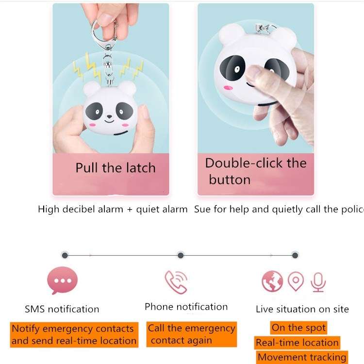 130dB Intelligent Anti-wolf Alarm Personal Anti-wolf Device Female Safety Protection(Blue)