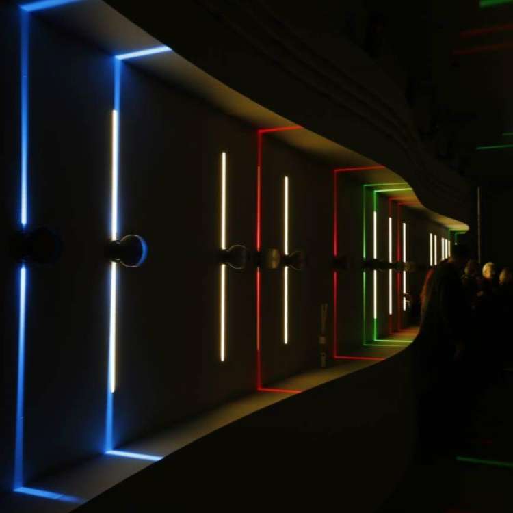 Semicircle LED Door Frame Corridor Window Wall Spotlight(Green Light)
