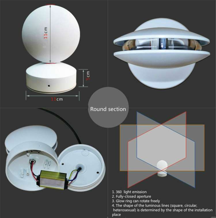 Semicircle LED Door Frame Corridor Window Wall Spotlight(Green Light)