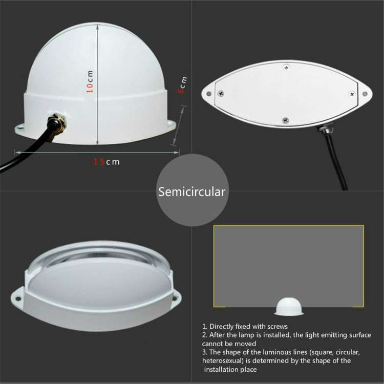 Semicircle LED Door Frame Corridor Window Wall Spotlight(Green Light)