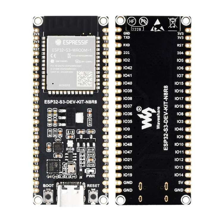 Waveshare ESP32-S3 Microcontroller 2.4GHz Wi-Fi Development Board ESP32-S3-WROOM-1-N8R8 Module Stand