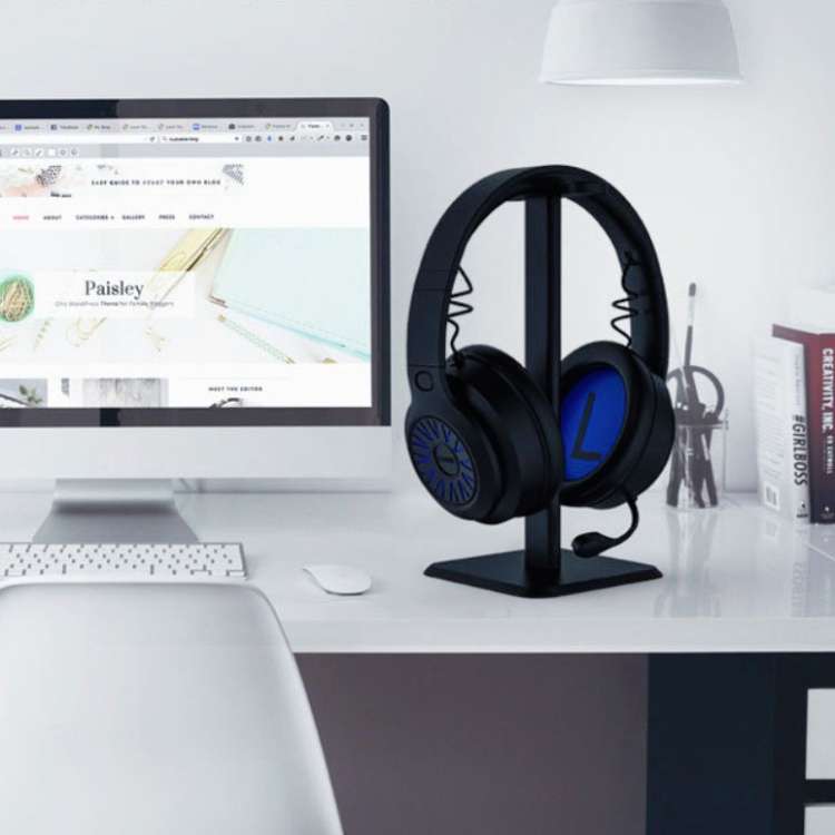 Headphone Holder Internet Cafe Headset Display Stand( White)