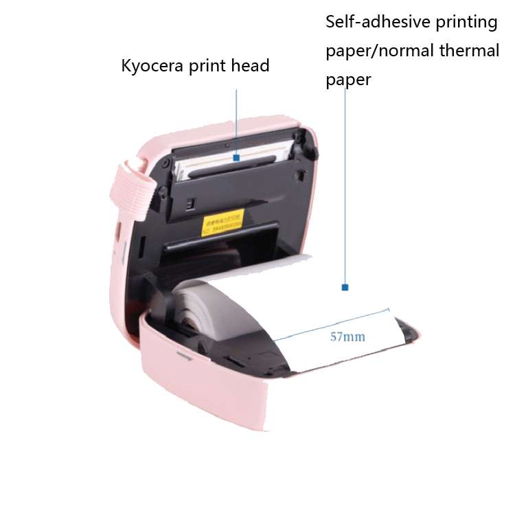 Deli X1 Portable Sticker Mini Bluetooth Photo Printer, Random Color Delivery