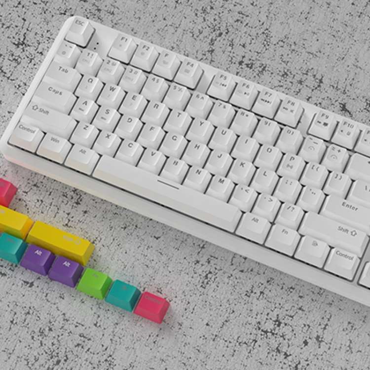 Ajazz K870T 87-keys Wired Bluetooth + Type-C Rechargeable Mechanical Keyboard  Mini RGB Backlit Keyb