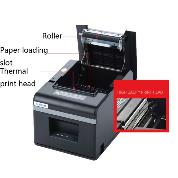 Xprinter XP-N160II Thermal Ticket Printing Machine Bluetooth Receipt Printer, Style:EU Plug(Gray)