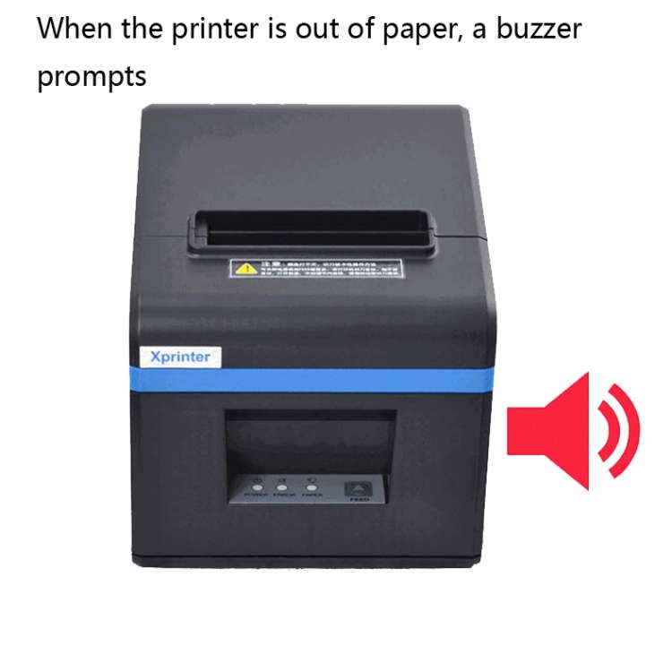 Xprinter XP-N160II Thermal Ticket Printing Machine Bluetooth Receipt Printer, Style:EU Plug(Gray)