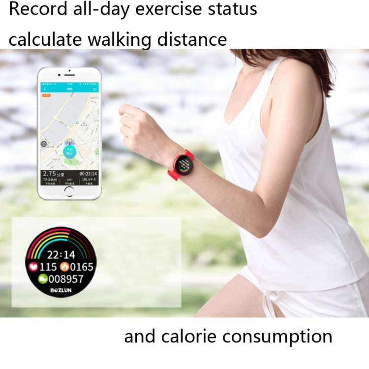 Bozlun B36 1.04 inch Color Screen Smart Bracelet, IP68 Waterproof,Support Heart Rate Monitoring/Mens