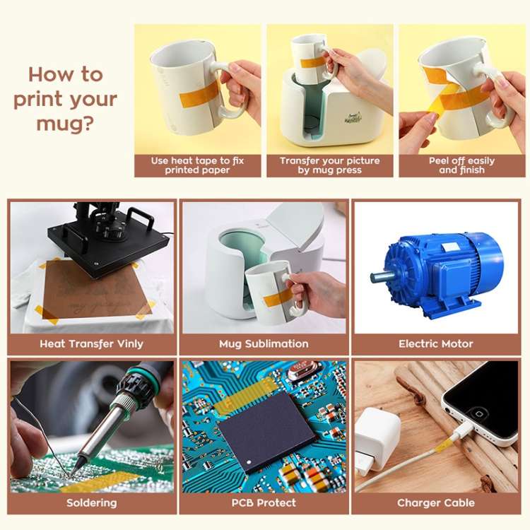 High Temperature Heat Resistant Tape Thermal Insulation Tape Polyimide Adhesive Insulating Adhesive