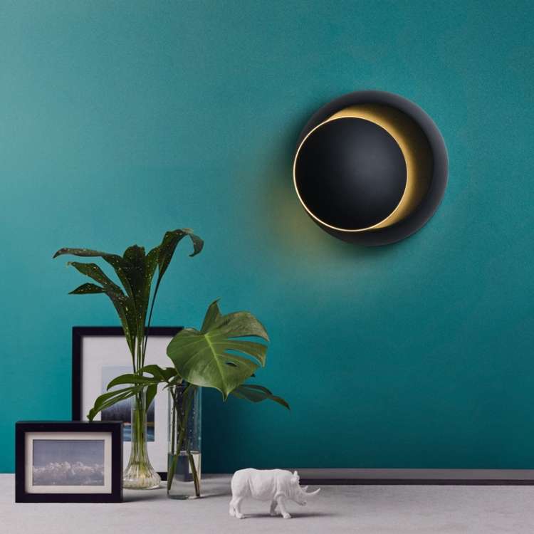 LED Wall Lamp 360 Degree Rotation Adjustable Bedside Light White Black Creative Wall Lamp Black Mode