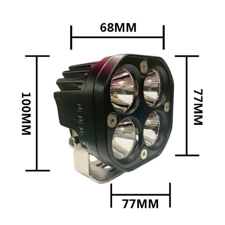 40W Yellow Light Motorcycle LED Spotlight Headlight Car Front Bumper Light Off-Road Vehicle Modified
