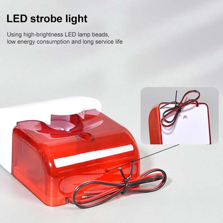 LY-103 Sound And Light Alarm Emergency Call For Help Connection Type Alarm, Specification: 12V (Red)