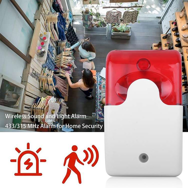 LY-103 Sound And Light Alarm Emergency Call For Help Connection Type Alarm, Specification: 12V (Red)
