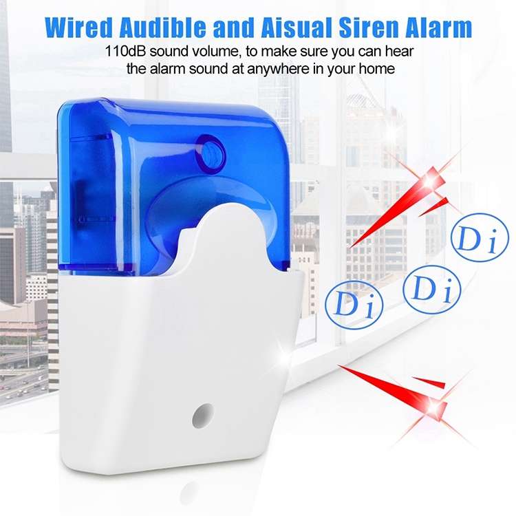 LY-103 Sound And Light Alarm Emergency Call For Help Connection Type Alarm, Specification: 12V (Red)