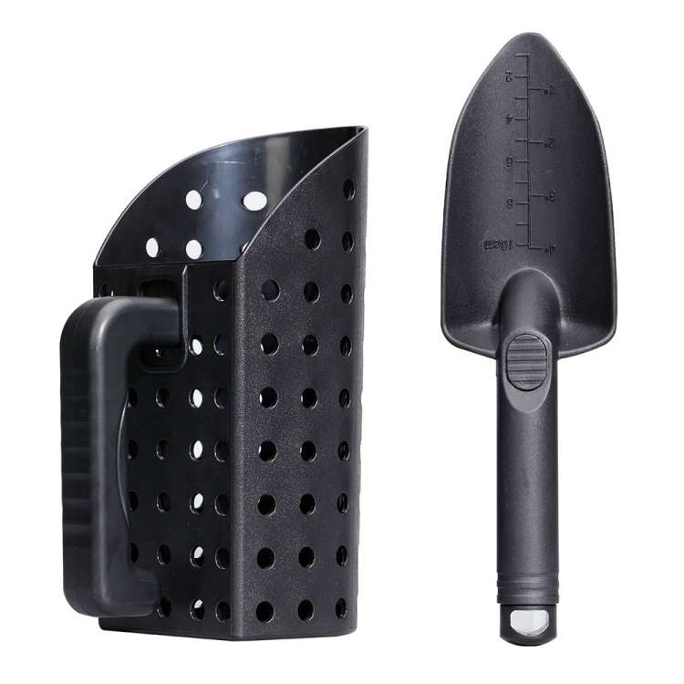 Metal Detector Sand Scoop And Shovel Set Digging Tool(Black)
